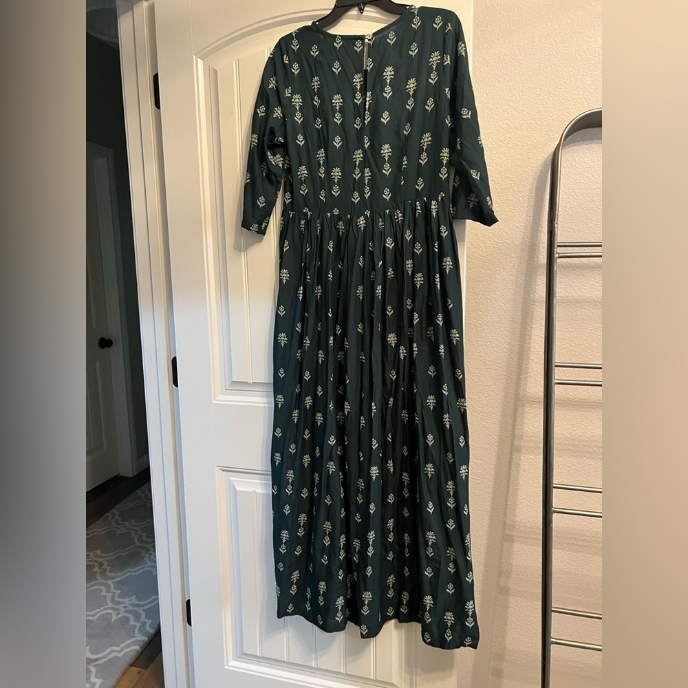 Biba Green Block Print Dress - Picture 5 of 5